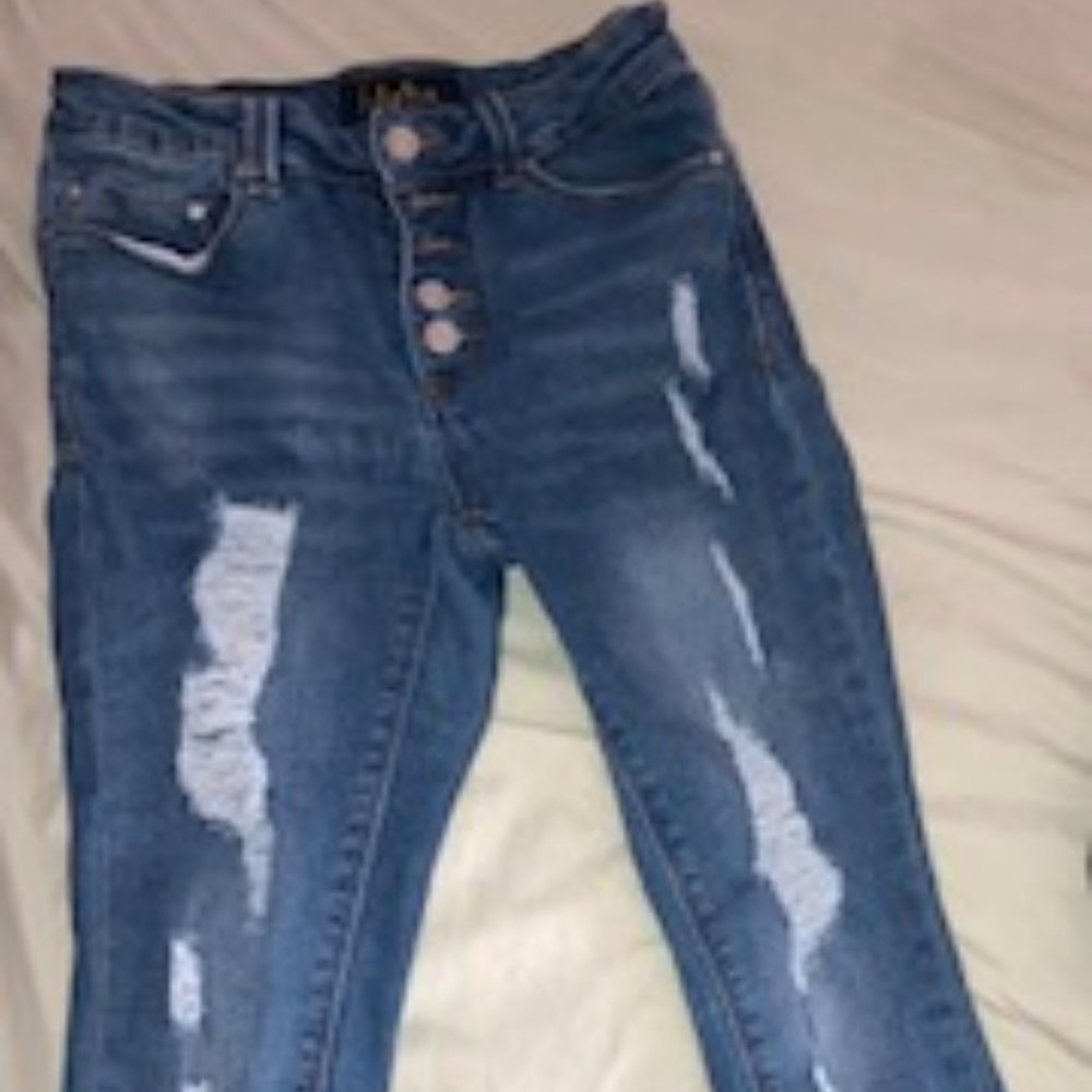 Indigo Rein Button Fly Jeans Size 5/26